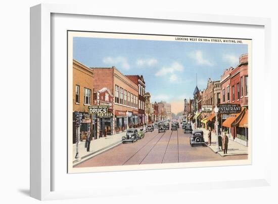 Downtown, Whiting, Indiana-null-Framed Art Print