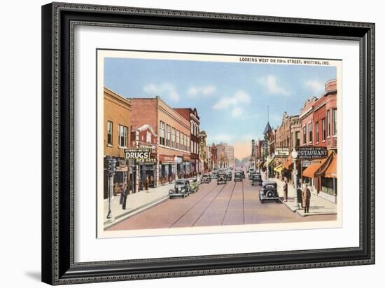 Downtown, Whiting, Indiana-null-Framed Art Print