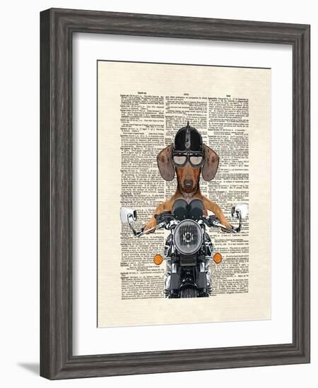 Doxie Motorcycle-Matt Dinniman-Framed Art Print