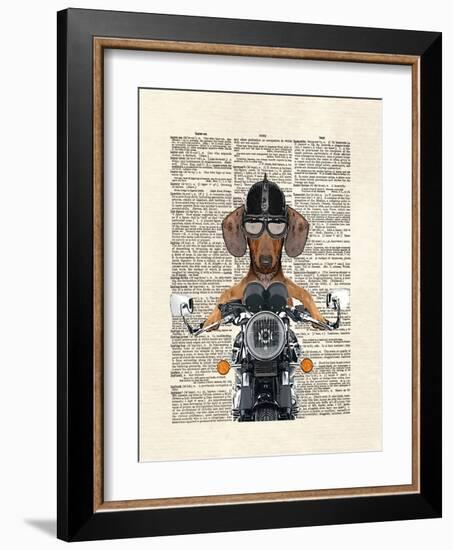 Doxie Motorcycle-Matt Dinniman-Framed Art Print