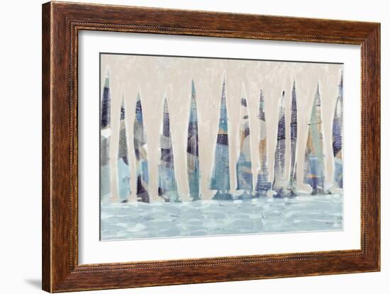 Dozen Muted Boats Panel-Dan Meneely-Framed Art Print