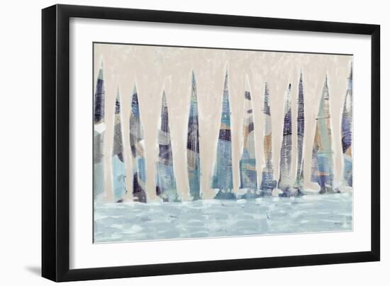Dozen Muted Boats Panel-Dan Meneely-Framed Art Print