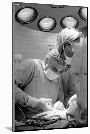 Dr. Adrian Kantrowitz in Surgery. Brooklyn, NY June 1966-Ralph Morse-Mounted Photographic Print