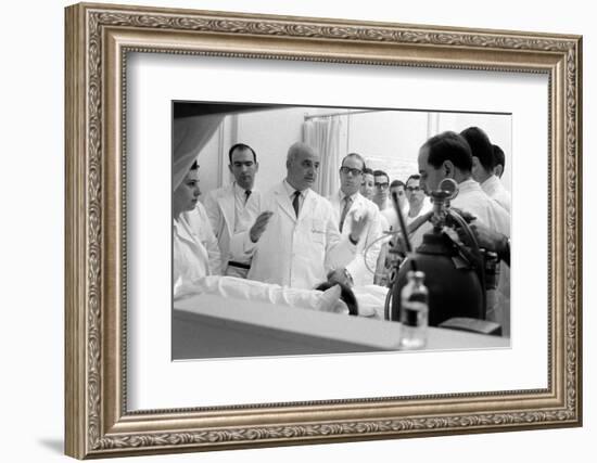 Dr. Adrian Kantrowitz with Colleagues at the Bedside of Case L1. Brooklyn, NY June 1966-Ralph Morse-Framed Photographic Print