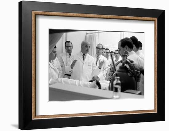 Dr. Adrian Kantrowitz with Colleagues at the Bedside of Case L1. Brooklyn, NY June 1966-Ralph Morse-Framed Photographic Print