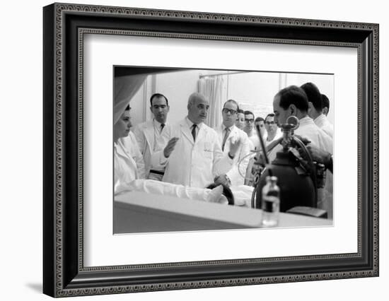 Dr. Adrian Kantrowitz with Colleagues at the Bedside of Case L1. Brooklyn, NY June 1966-Ralph Morse-Framed Photographic Print