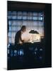 Dr. Albert Schweitzer at His Desk in His Small Office at the Lambarene Compound-George Silk-Mounted Premium Photographic Print