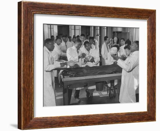 Dr. Alexander Williams Teaching Students About Gross Anatomy-Ed Clark-Framed Photographic Print