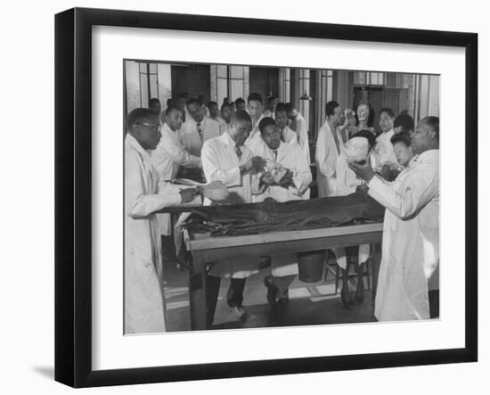 Dr. Alexander Williams Teaching Students About Gross Anatomy-Ed Clark-Framed Photographic Print