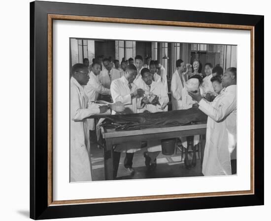 Dr. Alexander Williams Teaching Students About Gross Anatomy-Ed Clark-Framed Photographic Print