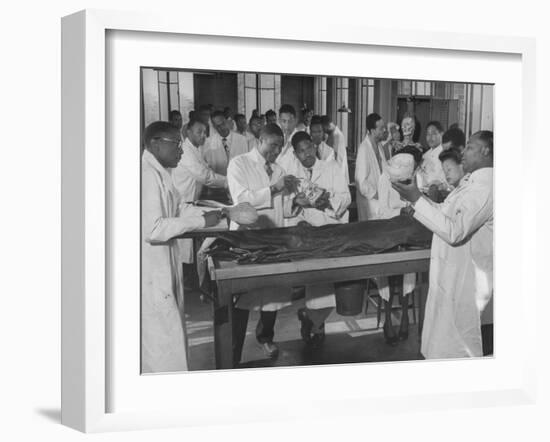 Dr. Alexander Williams Teaching Students About Gross Anatomy-Ed Clark-Framed Photographic Print