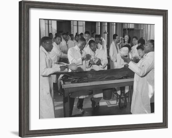 Dr. Alexander Williams Teaching Students About Gross Anatomy-Ed Clark-Framed Photographic Print