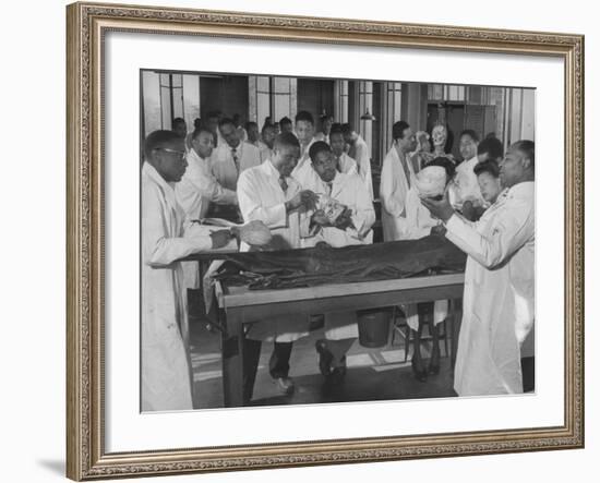 Dr. Alexander Williams Teaching Students About Gross Anatomy-Ed Clark-Framed Photographic Print