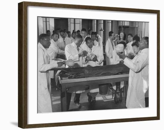 Dr. Alexander Williams Teaching Students About Gross Anatomy-Ed Clark-Framed Photographic Print