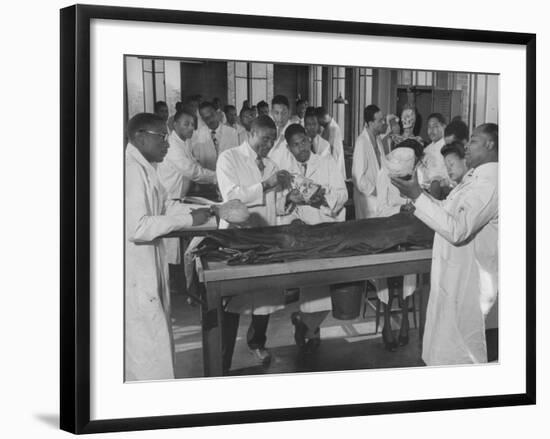 Dr. Alexander Williams Teaching Students About Gross Anatomy-Ed Clark-Framed Photographic Print