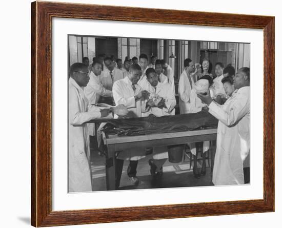 Dr. Alexander Williams Teaching Students About Gross Anatomy-Ed Clark-Framed Photographic Print