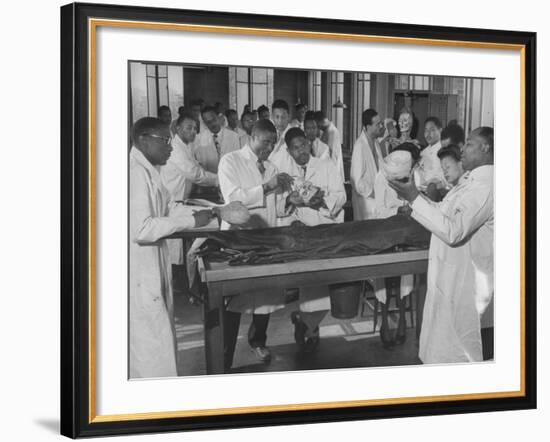 Dr. Alexander Williams Teaching Students About Gross Anatomy-Ed Clark-Framed Photographic Print