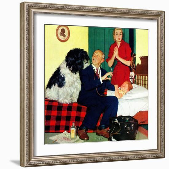 "Dr. and the Dog", November 21, 1953-Richard Sargent-Framed Giclee Print