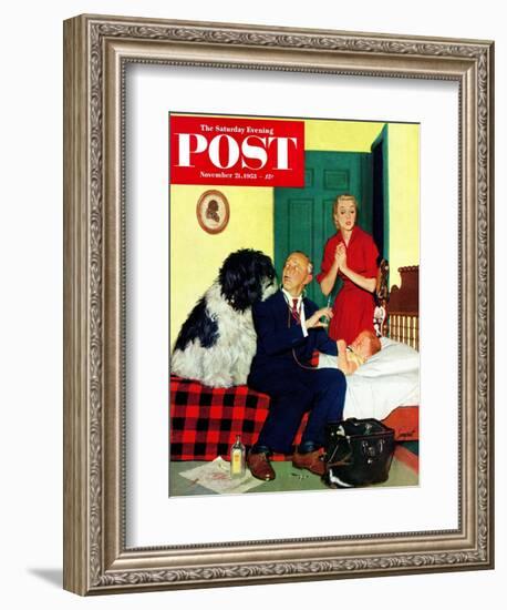 "Dr. and the Dog" Saturday Evening Post Cover, November 21, 1953-Richard Sargent-Framed Giclee Print