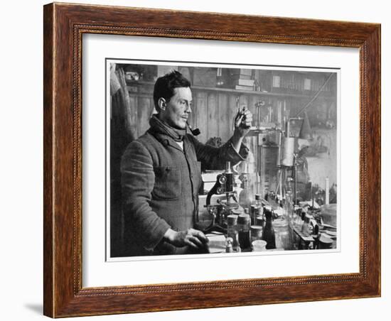 'Dr Atkinson in his Laboratory', 1911-1912-Herbert Ponting-Framed Photographic Print