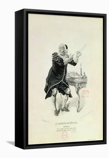 Dr Bartolo, from the Opera "The Barber of Seville" by Rossini-Emile Antoine Bayard-Framed Premier Image Canvas