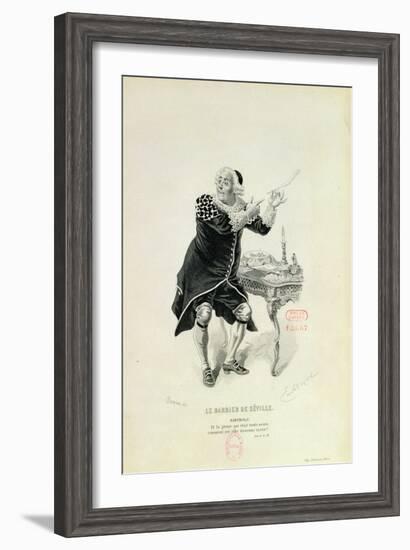 Dr Bartolo, from the Opera "The Barber of Seville" by Rossini-Emile Antoine Bayard-Framed Giclee Print