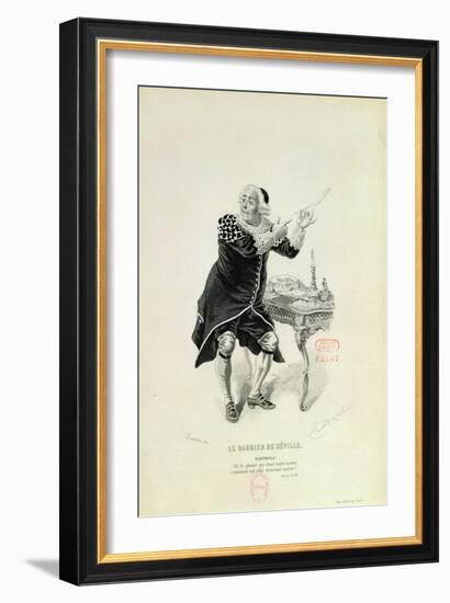 Dr Bartolo, from the Opera "The Barber of Seville" by Rossini-Emile Antoine Bayard-Framed Giclee Print