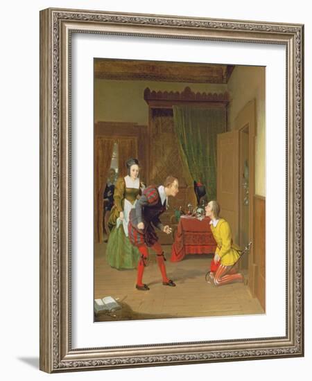 Dr Caius, Simple and Dame Quickly, Scene from the Merry Wives of Windsor, 1830-Robert Walter Weir-Framed Giclee Print