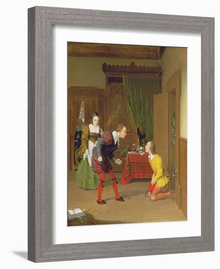 Dr Caius, Simple and Dame Quickly, Scene from the Merry Wives of Windsor, 1830-Robert Walter Weir-Framed Giclee Print