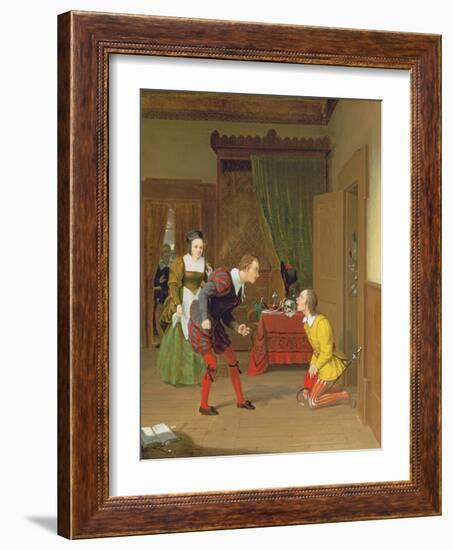 Dr Caius, Simple and Dame Quickly, Scene from the Merry Wives of Windsor, 1830-Robert Walter Weir-Framed Giclee Print