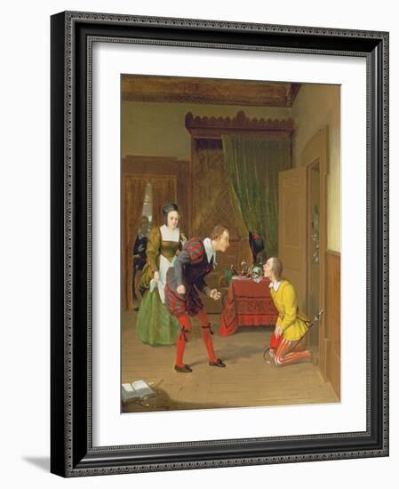 Dr Caius, Simple and Dame Quickly, Scene from the Merry Wives of Windsor, 1830-Robert Walter Weir-Framed Giclee Print