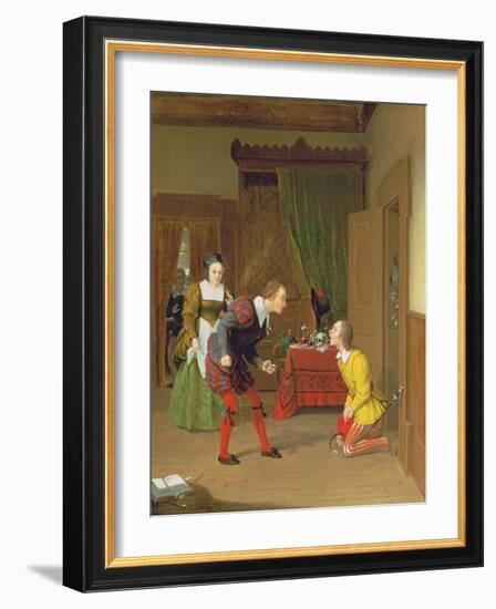 Dr Caius, Simple and Dame Quickly, Scene from the Merry Wives of Windsor, 1830-Robert Walter Weir-Framed Giclee Print