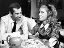 Catherine Deneuve and Roger Vadim Having a Cup of Tea in 1960-DR-Photographic Print