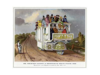 Dr Church S London And Birmingham Steam Coach 1833 Giclee Print By Art Com