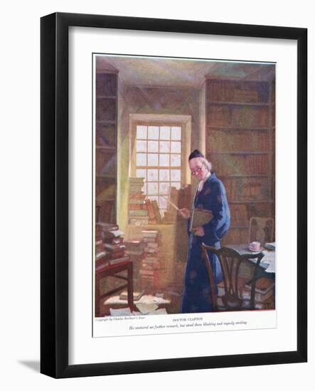 Dr Clapton: He Ventured No Further Remark , 1928 (Colour Litho)-Newell Convers Wyeth-Framed Giclee Print