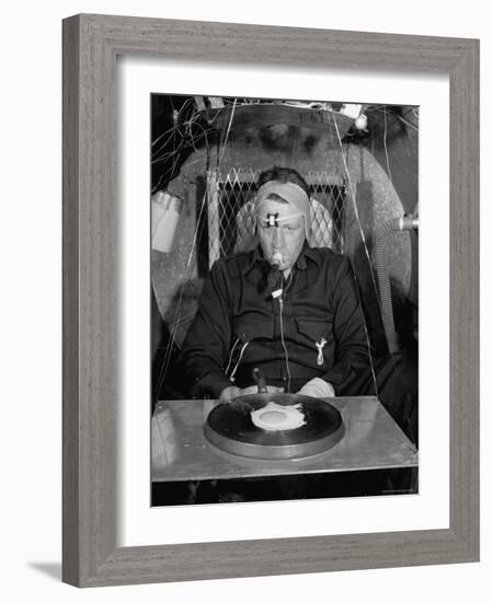 Dr. Craig Taylor in Hotbox at 220 Degree Temp-John Florea-Framed Photographic Print