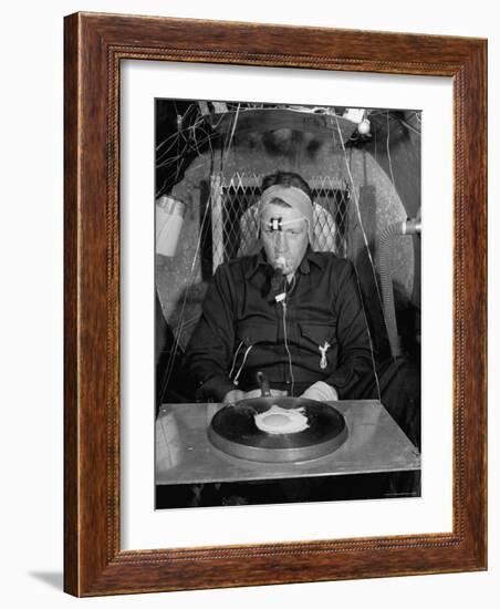 Dr. Craig Taylor in Hotbox at 220 Degree Temp-John Florea-Framed Photographic Print