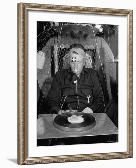 Dr. Craig Taylor in Hotbox at 220 Degree Temp-John Florea-Framed Photographic Print