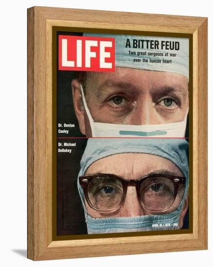 Dr. Denton Cooley and Dr. Michael Debakey, April 10, 1970-Ralph Morse-Framed Premier Image Canvas