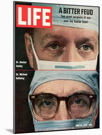 Dr. Denton Cooley and Dr. Michael Debakey, April 10, 1970-Ralph Morse-Mounted Photographic Print