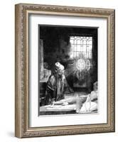 Dr Faustus in His Study-Rembrandt van Rijn-Framed Giclee Print