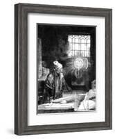 Dr Faustus in His Study-Rembrandt van Rijn-Framed Giclee Print