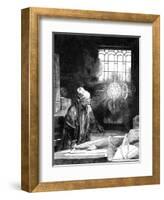 Dr Faustus in His Study-Rembrandt van Rijn-Framed Giclee Print