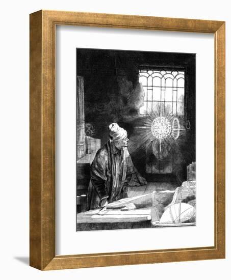Dr Faustus in His Study-Rembrandt van Rijn-Framed Giclee Print