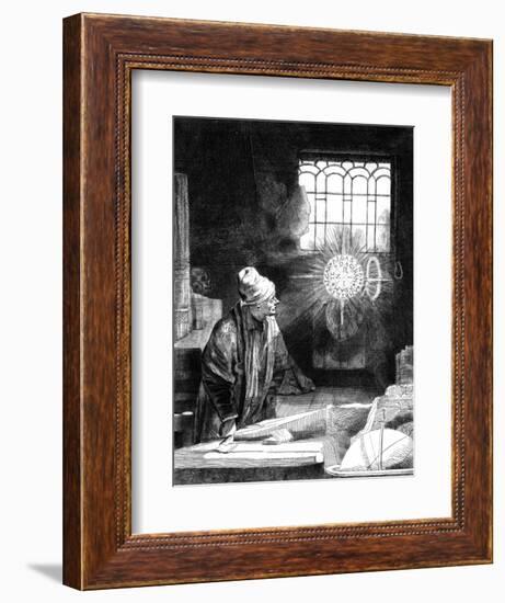 Dr Faustus in His Study-Rembrandt van Rijn-Framed Giclee Print