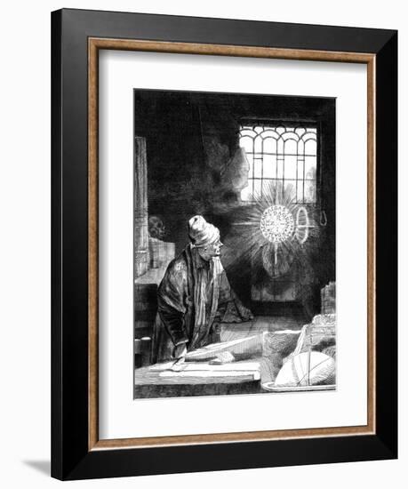 Dr Faustus in His Study-Rembrandt van Rijn-Framed Giclee Print