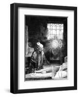 Dr Faustus in His Study-Rembrandt van Rijn-Framed Giclee Print
