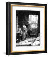 Dr Faustus in His Study-Rembrandt van Rijn-Framed Giclee Print