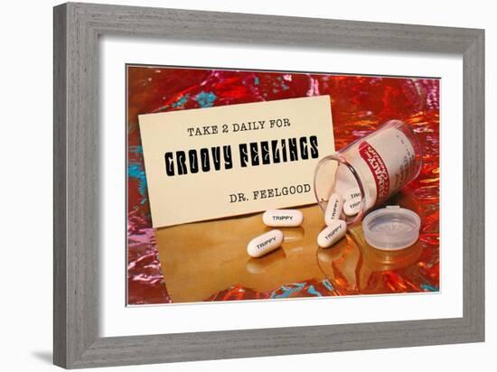 Dr. Feelgood's Trippy Pills-null-Framed Premium Giclee Print