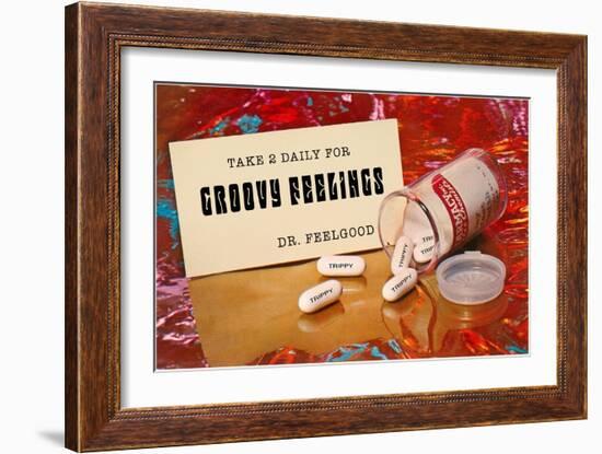 Dr. Feelgood's Trippy Pills-null-Framed Art Print